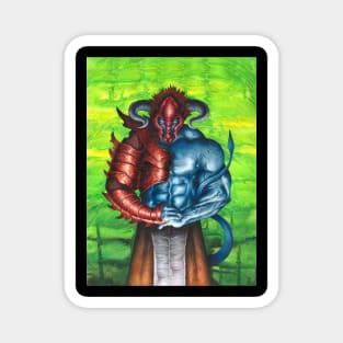 Warrior demon - fanasy art - monster art Magnet