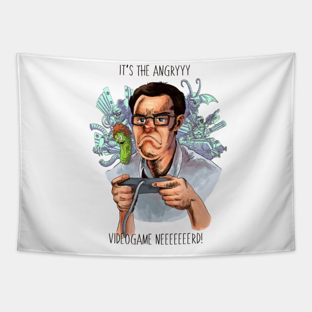 Angry Videogame Nerd Tapestry by Creepsandbabes