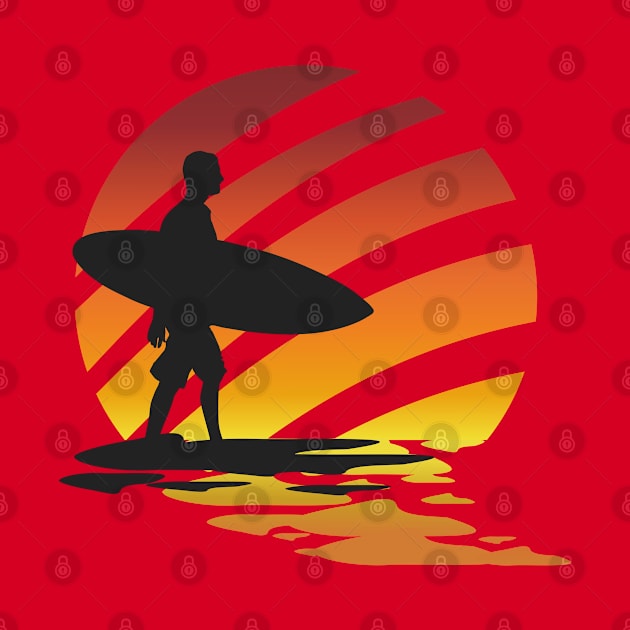 Surfing Sunrise by CreatenewARTees