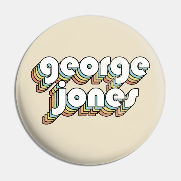 George Jones - Retro Rainbow Letters Pin by Dimma Viral