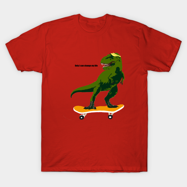 Discover Dino on Skateboard, T-Rex on skateboard - T Rex Dinosaur Dino Skateboard - T-Shirt