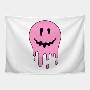 Pink Dripping Smile Tapestry