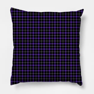 Purple Plaid Nights - Goth Tartan Pattern Pillow