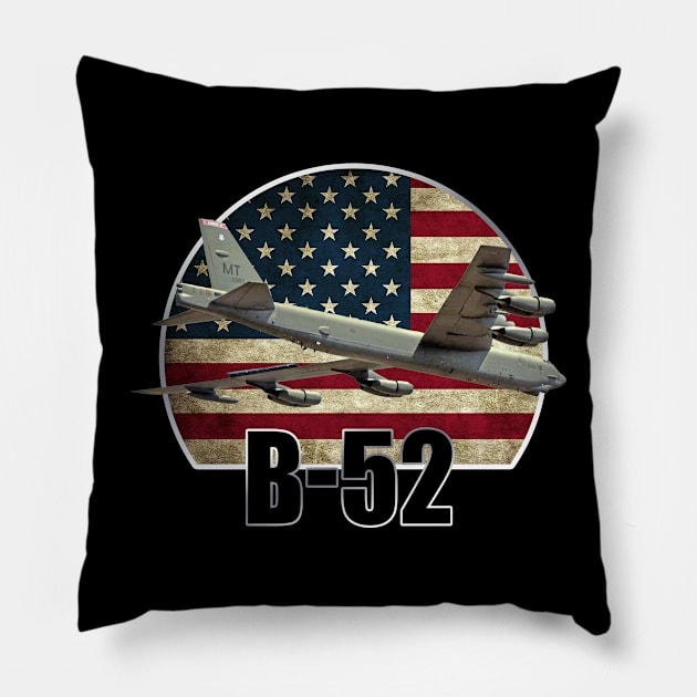 B-52 stratofortress US Bomber Aircraft Airplane Pillow by BeesTeez