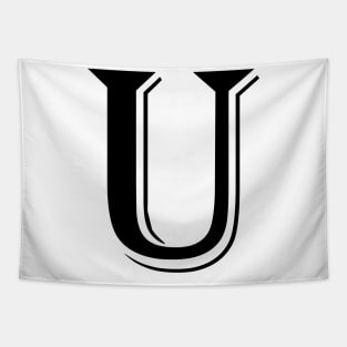 Black letter U in vintage style Tapestry