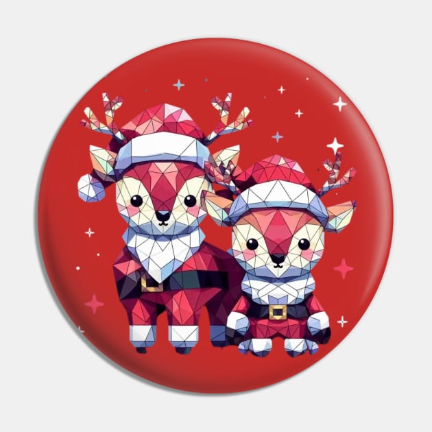 Christmas Santa Claus reindeer Pin by fadinstitute