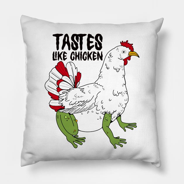 Tastes like chicken Pillow by Eyeballkid-