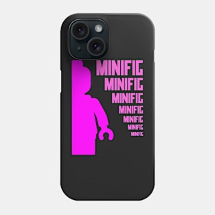 Dark Pink Minifig with MINIFIG text, Customize My Minifig Phone Case