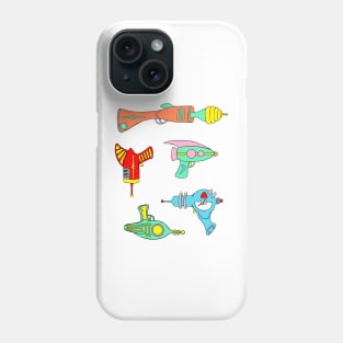 ray guns on green Phone Case