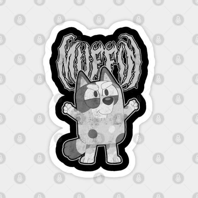 Metal Muffin Pose Grey Magnet by gaskengambare