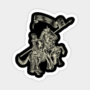 Medieval knight on a horse Magnet