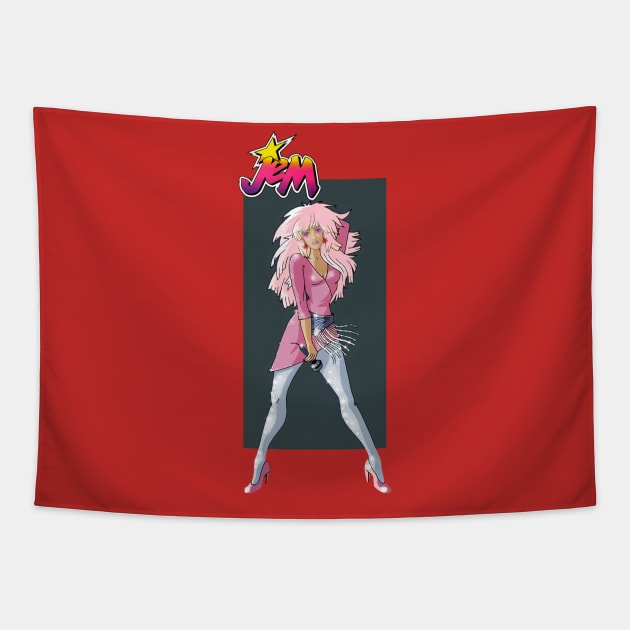 Jem and the holograms t-shirt Tapestry by Kutu beras 