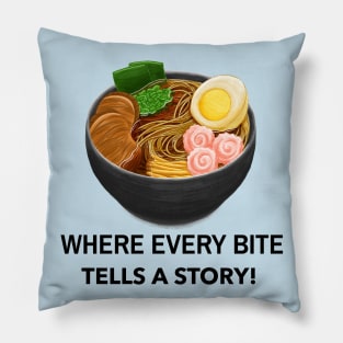 Food bloggers tell a story Pillow