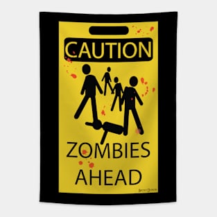 Caution! Zombies! Tapestry