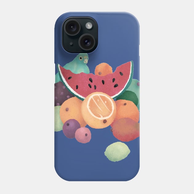 Fruit with Parrot Still Life Phone Case by Annelie