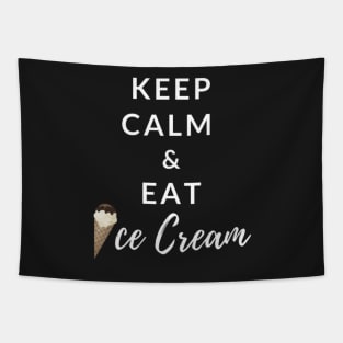 Keep Calm And Eat Ice Cream (Pink) Tapestry