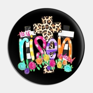 He is Risen Christian Easter Happy Eater Day Gift For Women Pin