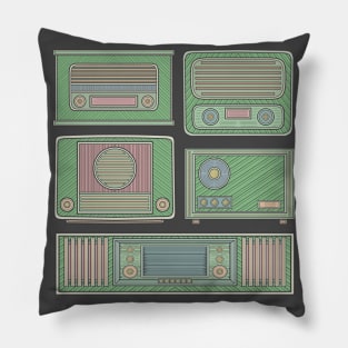 Green Classic Radio Pillow