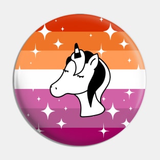 Lesbian Sparkle Unicorn Pin