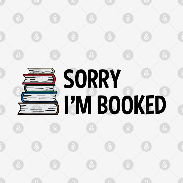 Sorry I'm Booked Pile of Books by Finji