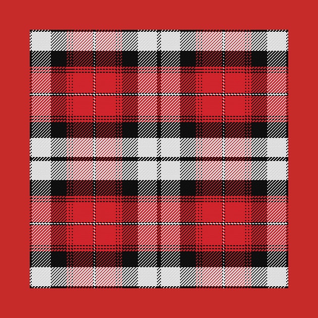 Scottish tartan, black, white, red by kavalenkava