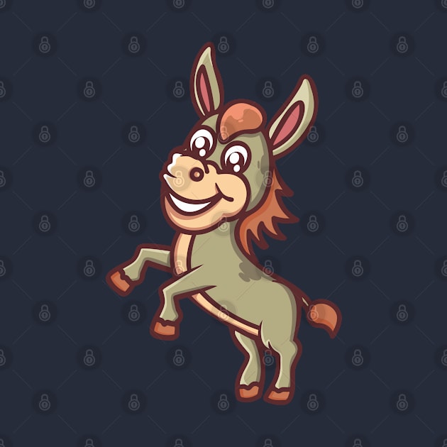 cute little prancing donkey by onama.std