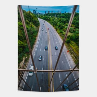 Don Valley Parkway on a Cloudy Day. Landscape Photograph Tapestry