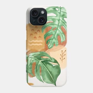 Elegant Shapes Tropical Leaves Monstera Phone Case