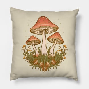 Cottagecore Mushrooms Pillow