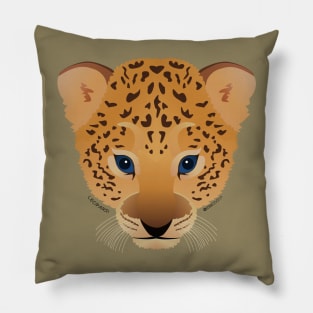 Baby Leopard Face Pillow