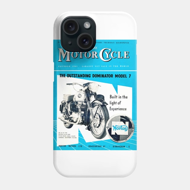 Vintage Motorcycle Magazine cover Phone Case by Random Railways