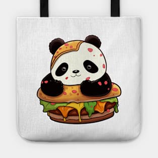 Kawaii Panda Burger Tote