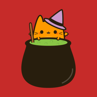 Cat bat with cauldron T-Shirt