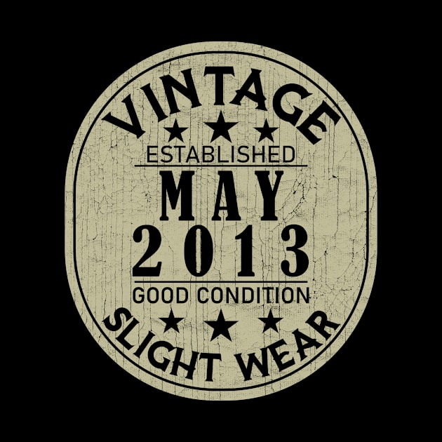 Vintage Established May 2013 - Good Condition Slight Wear by Stacy Peters Art