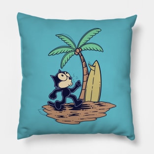 Felix the Cat Whistling While Walking Pillow