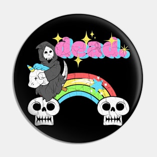 Grim Reaper Unicorn Pin