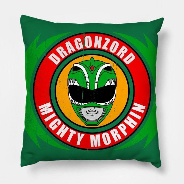 Green Dragon Pillow by nickbeta