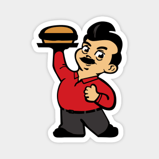 Parks and Rec - Ron Swanson Burger Cook-Off Champ Magnet