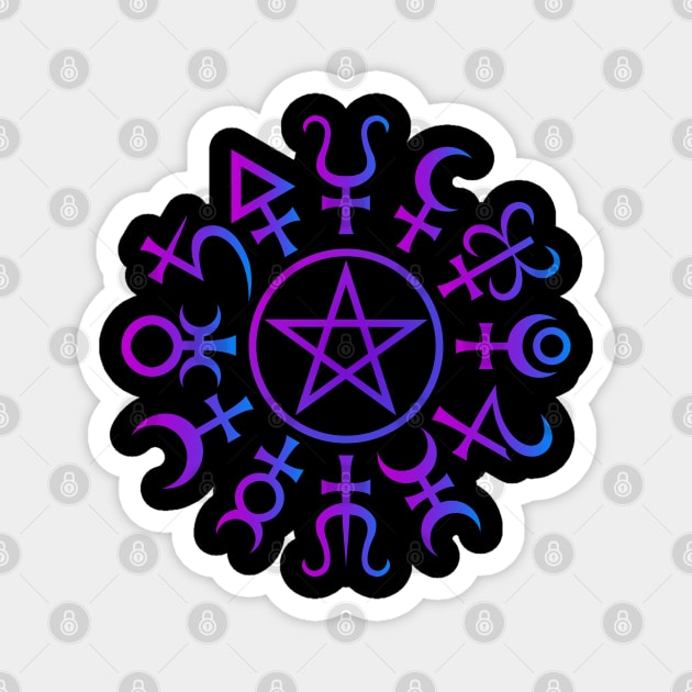 Alchemy Pentacle Magnet by RavenWake