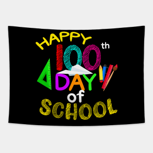 Happy 100th Day Of School Students Tapestry