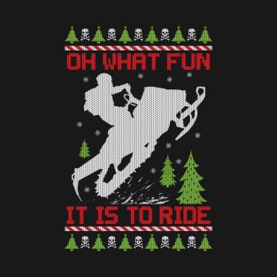 Fun Christmas Snowmobiler T-Shirt