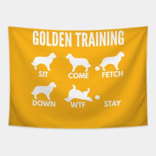 Golden Training Golden Retriever Dog Tricks Tapestry