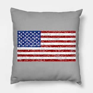 United States Flag (weared) Pillow