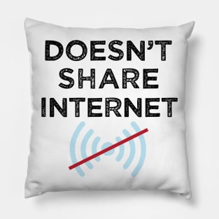 Doesn't share internet or Tether Hotspot Mobile Data Pillow