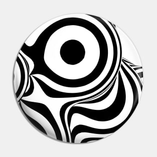 Abstract Circles Art black and white Pin