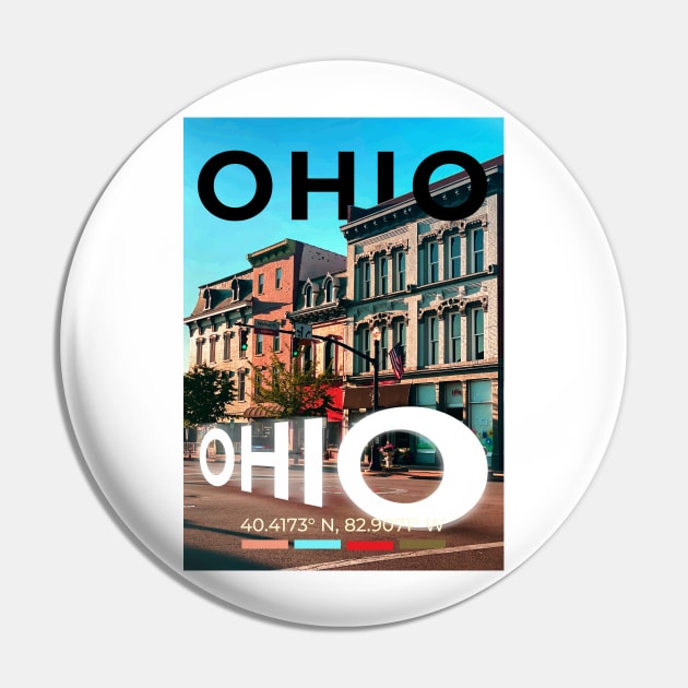 Ohio Travel Poster Pin by mardavemardave