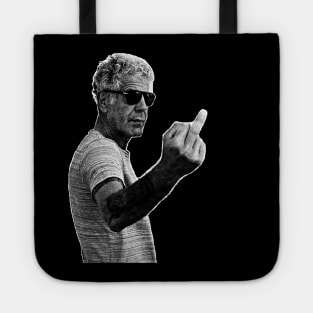 Anthony Bourdain middle finger Tote