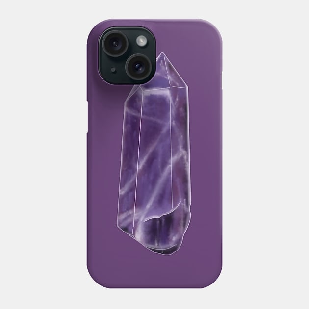 Amethyst Crystal February Birthstone Phone Case by DesignsBySaxton