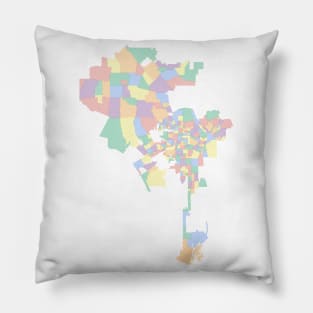 Los Angeles Neighborhoods Pillow