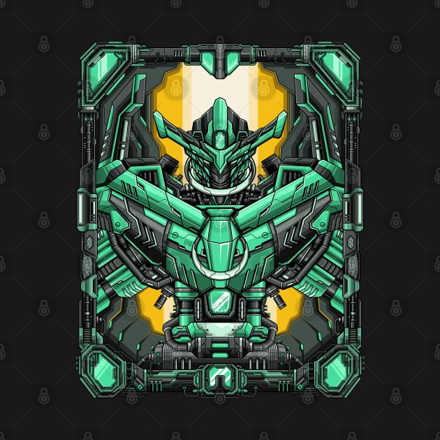Giant Green Mechanized Guard by IMBAKID